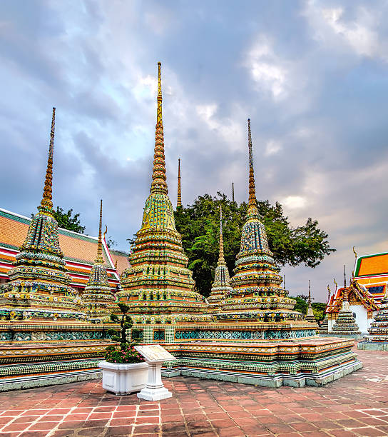 istock Cassical Thai architecture in Wat Pho public temple, Bangkok, Thailand. 612414270