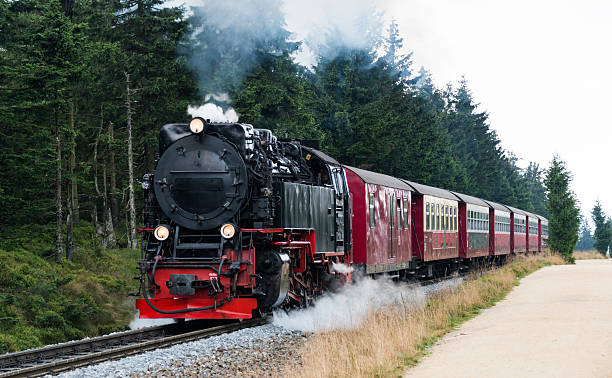 istock steam train from brocken station im Harz 612414756