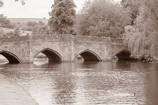 istock Bridge and River Wye; Bakewell; Peak District; England 612415330