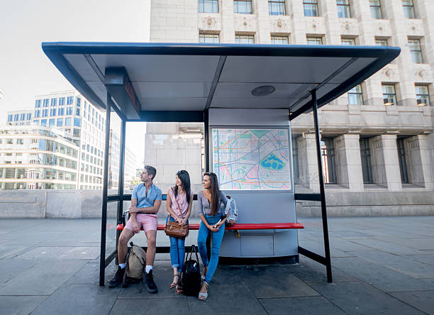 People waiting at the bus stop