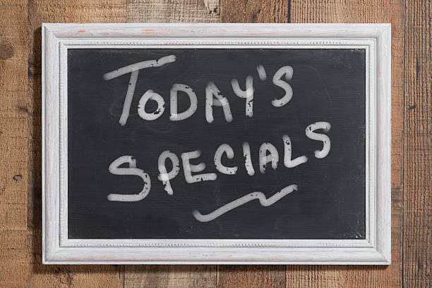 istock Chalkboard with today's specials 612420828