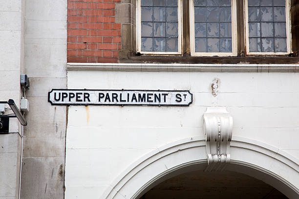 istock Upper Parliament Street Sign, Nottingham 612478380