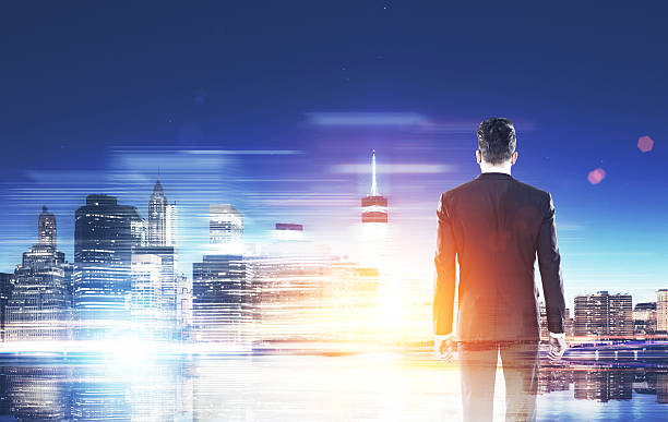 istock Businessman in big city 612478462
