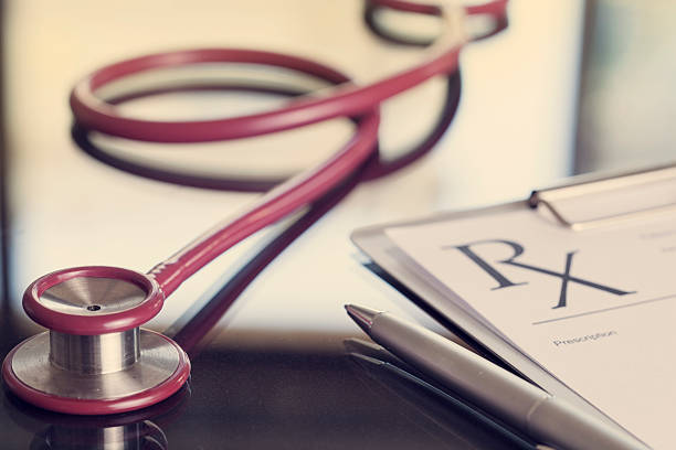 istock Medical equipment on table 612480690