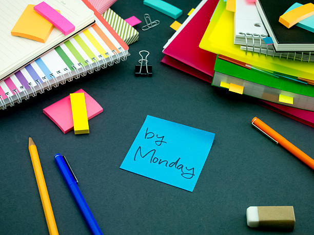istock Somebody Left the Message on Your Working Desk; By Monday 612482436