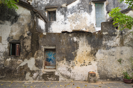 Hoi An, Vietnam - May 28, 2016: Old houses in Hoi An ancient town, UNESCO world heritage. Hoi An is one of the most popular destinations in Vietnam.