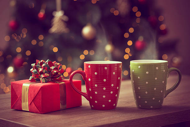 рождественский пакет услуг «romance» - morning coffee coffee cup two objects стоковые фото и изображения