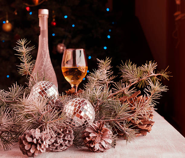 istock Christmas decoration with fir branches 612490144