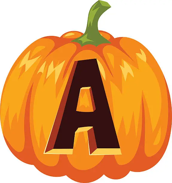 Vector illustration of Halloween font alphabet vector