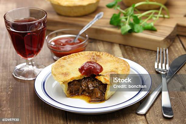 Homemade Aussie Meat Pie Stock Photo - Download Image Now - Australia, Meat Pie, Australian Culture