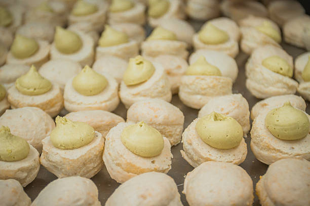 istock Vegan Green Tea Macrons Being Made From Scratch 612498468