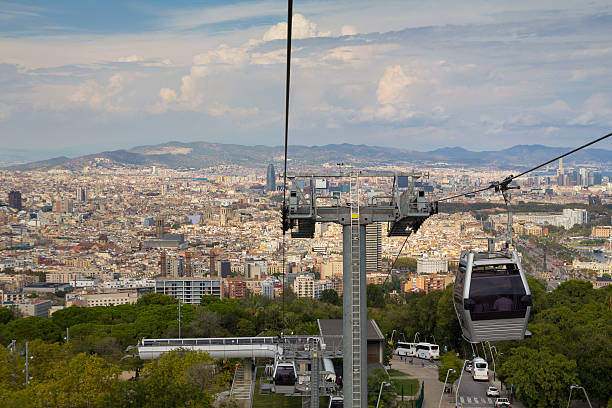 istock Cable car in Barcelona, Spain 612499822