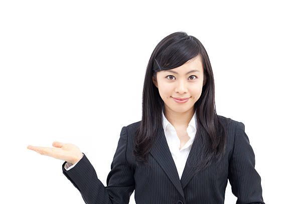 istock Japanese businesswoman making gestures 612500122