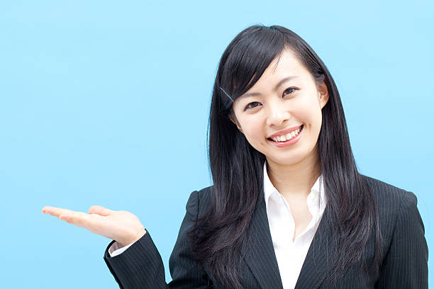istock Japanese businesswoman making gestures 612500416