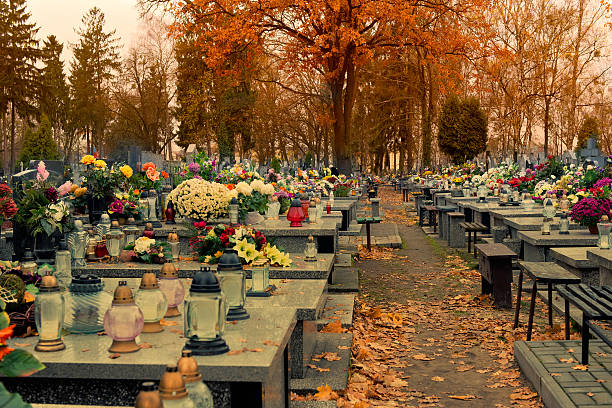 cemetery stock photo