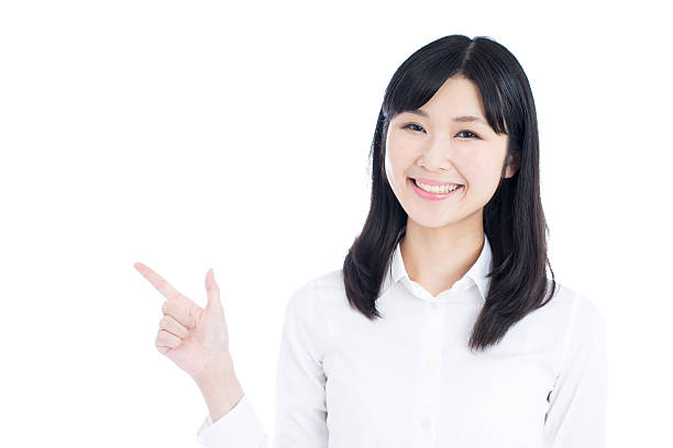 istock Businesswoman pointing 612500590