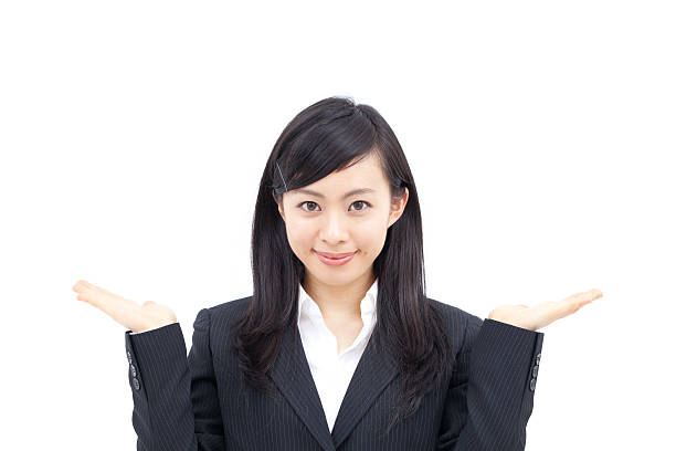 istock Japanese businesswoman making gestures 612500924
