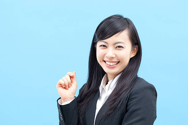 istock Japanese businesswoman making gestures 612501554