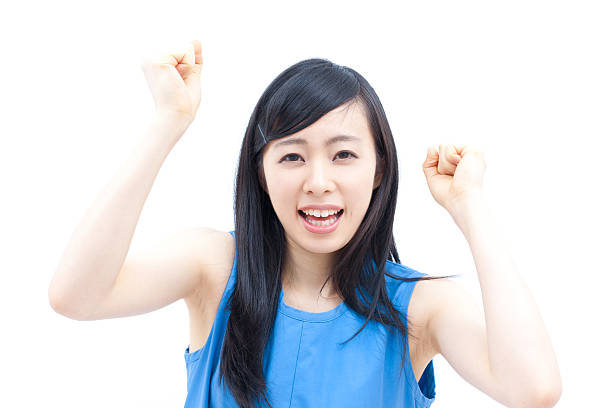 istock Japanese woman making gestures 612506452