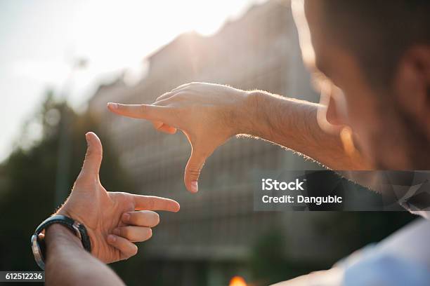 Photo Frame Hands Stock Photo - Download Image Now - Finger Frame, Border - Frame, The Bigger Picture