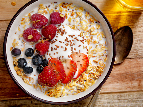 Granola With Fresh Fruit-Photographed on Hasselblad H1-22mb Camera