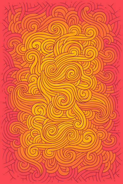 wektor ilustracja hippie tle i - love abstract adult art stock illustrations