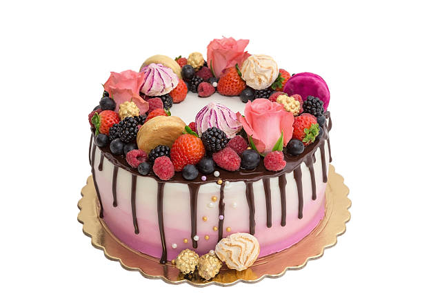 istock Delicious cake made from fruits and chocolate. 612513624