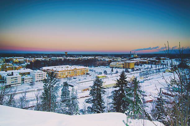 istock View of small swedish town 612513646