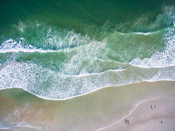 Daytona Beach from the air Aerial view of the beach of Daytona Beach Florida. daytona beach stock pictures, royalty-free photos & images