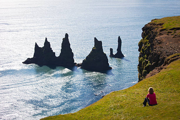 istock Admiring the Reynisdrangar rock formations 612516994