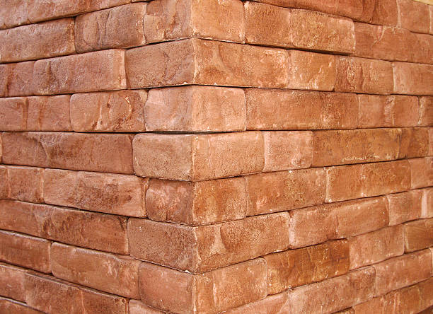 corner wall of brick background - corner stone wall brick imagens e fotografias de stock