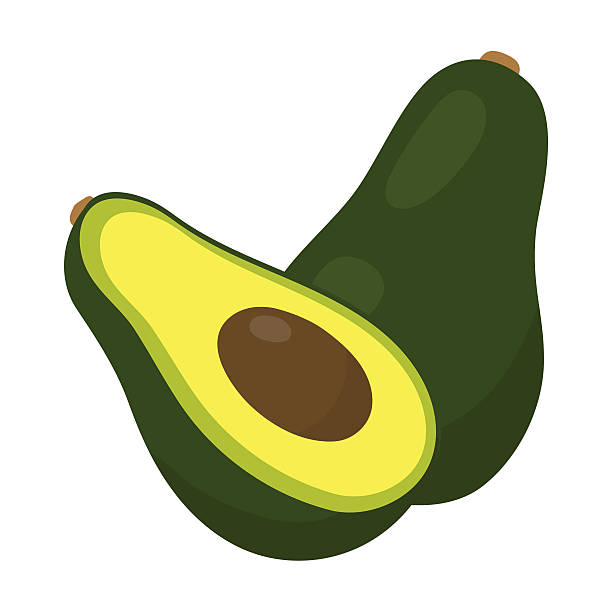 Avocado icon cartoon. Singe fruit icon. Avocado icon cartoon. Singe fruit icon from the food collection. avocado stock illustrations