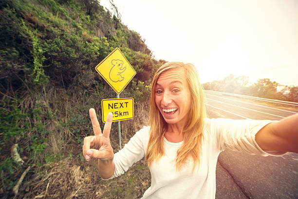 istock My Australian selfie with the Koala sign 612518962