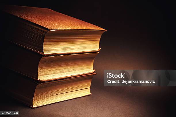 Three Old Book Stock Photo - Download Image Now - Archives, Book, Brown