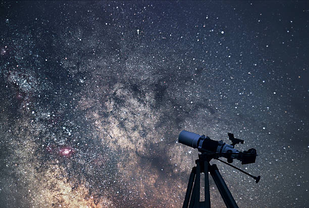 istock Astronomical Telescope  Starry night. Milky Way Galaxy. 612523962