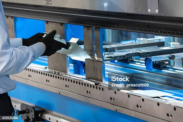 Metal Cutting Machine Stock Photo - Download Image Now - CNC Machine, Bending, Accuracy