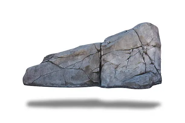 Big rock isolated on white background. Object with clipping path.