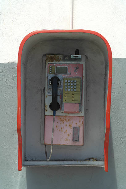 istock Old public payphone on Praslin island - Seychelles 612627970