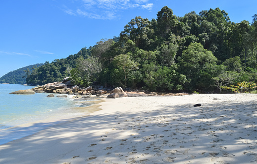 Pantai Keracut beach. Penang island National Park. Malaysia