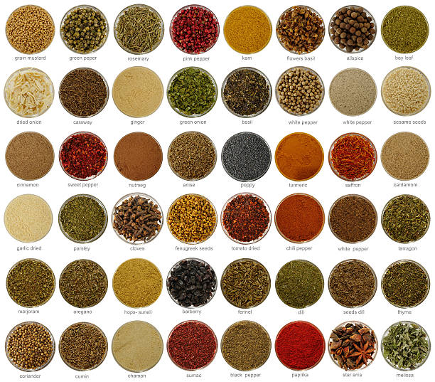 collage  spices collage spices isolated on a white background of c by names of spices barberry family photos stock pictures, royalty-free photos & images