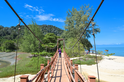 Pantai Keracut beach. Penang island National Park. Malaysia