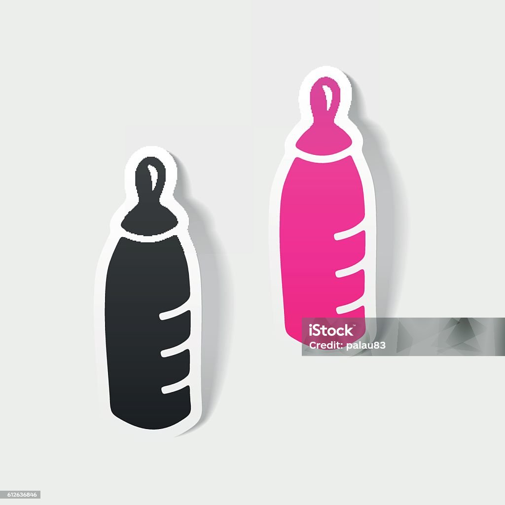 Realistische design-element: baby bottle - Lizenzfrei Babyflasche Vektorgrafik