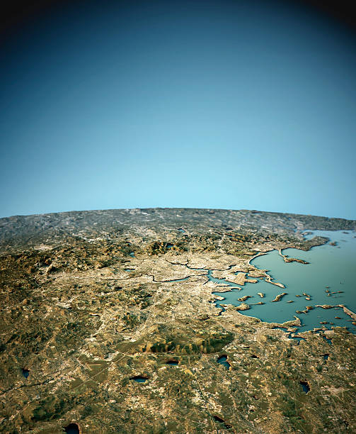 istock Boston 3D View South To North Natural Color 612638712