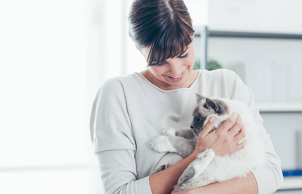istock Pet owner with her cat 612639606