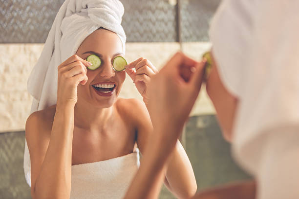 istock Beautiful woman in bathroom 612640826