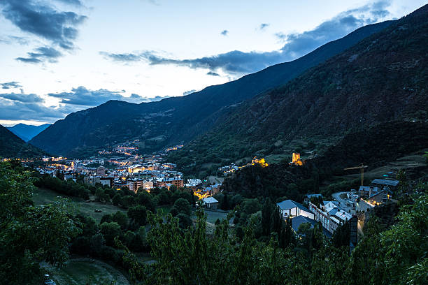 istock City in a valley between the mountains 612643376
