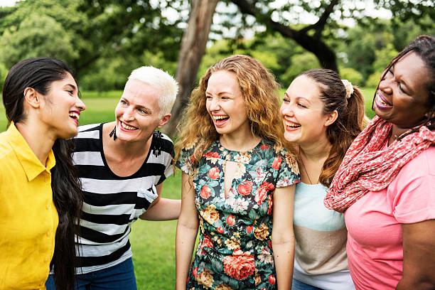 better together casual female femininity lady concept - frauenthemen stock-fotos und bilder