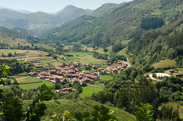 Village of Carmona, Cantabria. Village of  Carmona, Cabuerniga valley,  Cantabria, Spain. carmona photos stock pictures, royalty-free photos & images