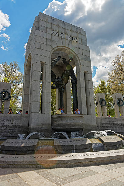arco del pacífico en el monumento nacional de la segunda guerra mundial - veteran world war ii armed forces military fotografías e imágenes de stock