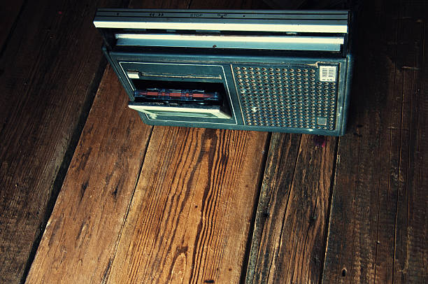 istock Old radio and cassette. Copyspace 612651954